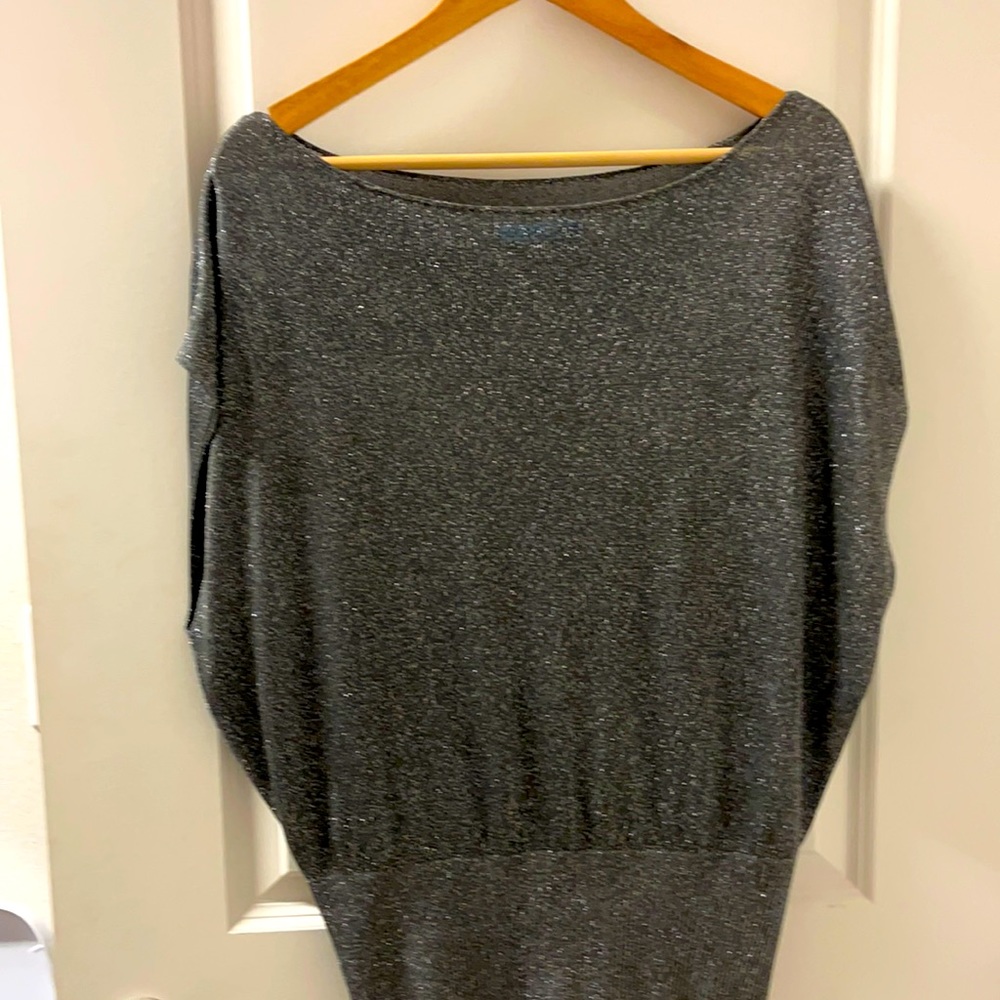 Alice and Olivia - Grey and silver glittered blouse - size SP